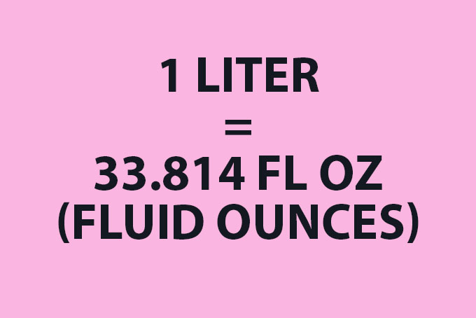 33.814 fl oz(fluid ounces) in a liter